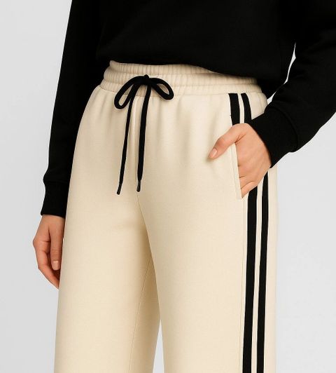 KEESUN Men Striped Beige Track Pants - Image 7