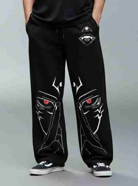 ZEN1FASHION Men Printed Black Track Pants - Image 5