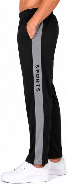 AA FASHION STORE Men Colorblock Black Track Pants - Image 6