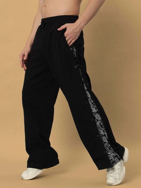WEARDUDS Men Paisley Black Track Pants - Image 4