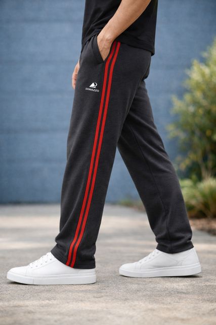 Diwazzo Pack of 2 Men Striped Light Blue, Grey Track Pants - Image 7