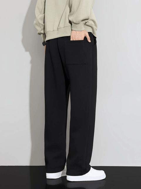 GLALUZY Men Solid Black Track Pants - Image 6