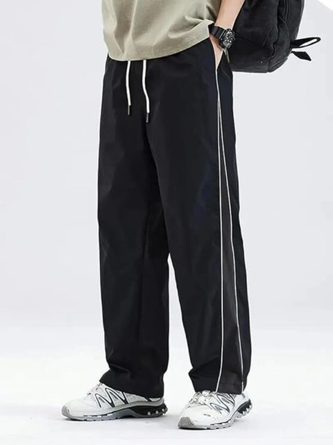PSVEESHA Men Striped Black Track Pants - Image 8