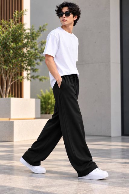 Bonker Men & Women Solid Black Track Pants - Image 6