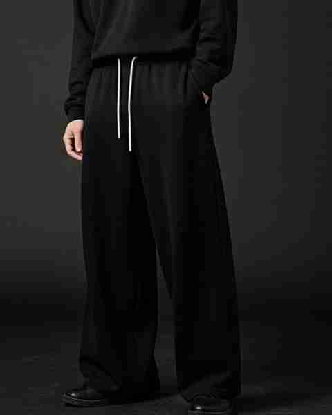 Cloth N Code Men Solid Black Track Pants - Image 5