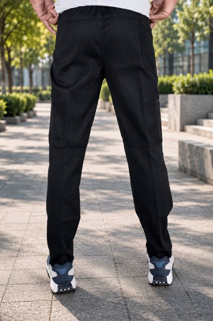 Broz traders Men Solid Black Track Pants - Image 6
