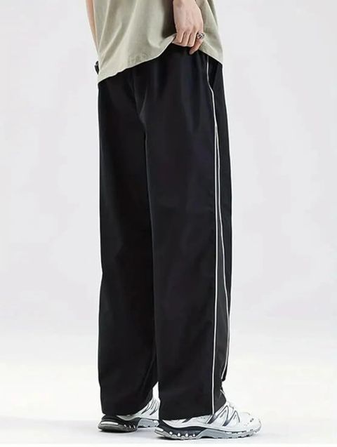 PSVEESHA Men Striped Black Track Pants - Image 6