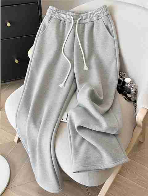 PRAVAHA Men & Women Solid, Striped Grey Track Pants - Image 5