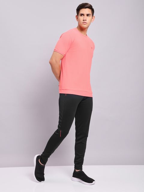 TECHNOSPORT Men Solid Black Track Pants - Image 8