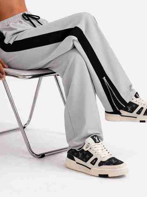 Vontade Men Colorblock Grey Track Pants - Image 3