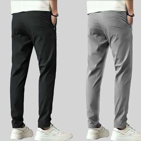 Joggers Park Pack of 2 Men Printed Black, Grey Track Pants - Image 6
