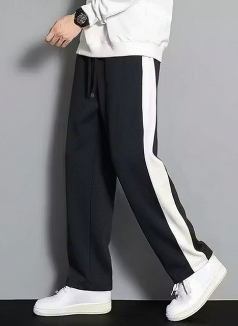 Vcloths Solid, Striped Men Black Track Pants - Buy Vcloths Solid