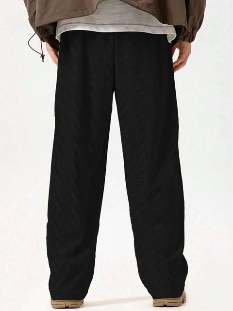 KAJARU Men Solid Black Track Pants - Image 4