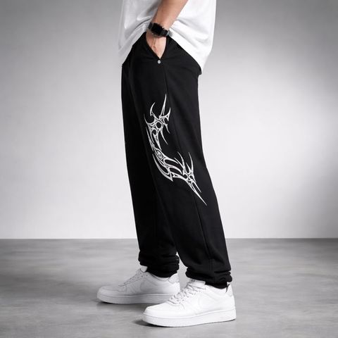 Toura Men & Women Black Graphic Track Pants - Image 6