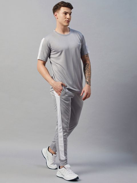Chrome & Coral Colorblock Men Track Suit - Image 7