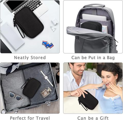 HSR Travel Cable Organizer Bag Pouch (Black) - Image 8