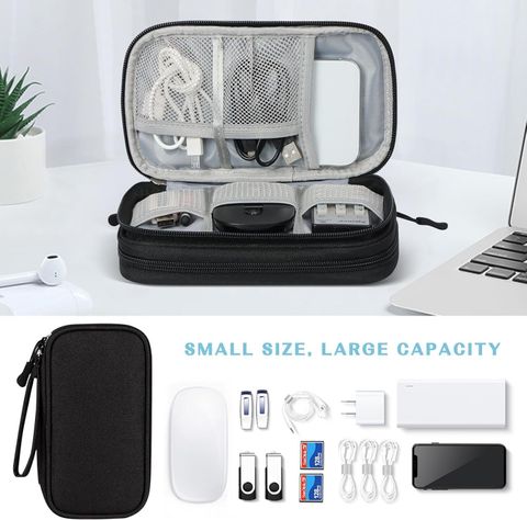 HSR Travel Cable Organizer Bag Pouch (Black) - Image 6