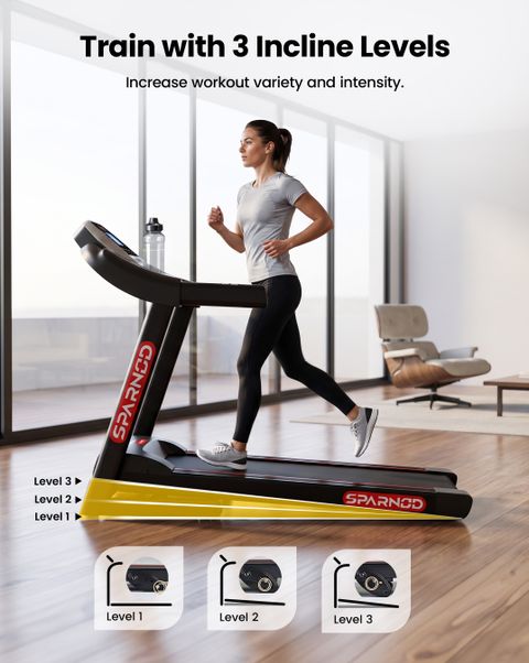 Sparnod Fitness STH-1200 (4 HP Peak) Automatic Motorized for Home