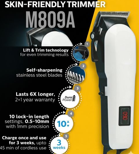 MHVOLT A5 Fast Charging Hair Clipper, 240 min Runtime, Multicolor - Image 3