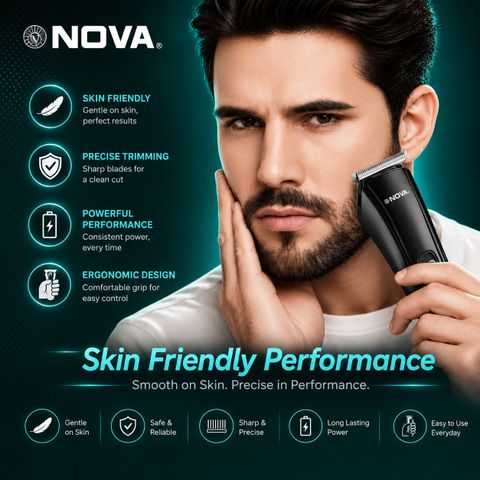 NOVA NHT 1039 USB Trimmer 45 min Runtime 5 Length Settings (Black) - Image 7