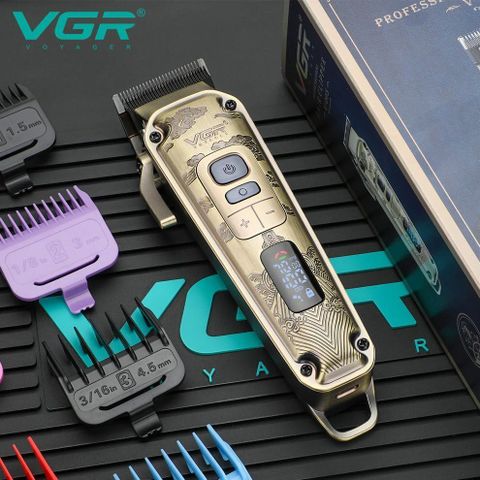 VGR VG-5-R-RE Grooming Kit 250 min Runtime 8 Length Settings (Multicolor) - Image 3