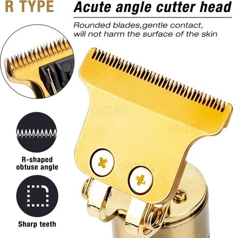 Totthar T9 Professional Vintage Hair Clipper Gold - Image 4
