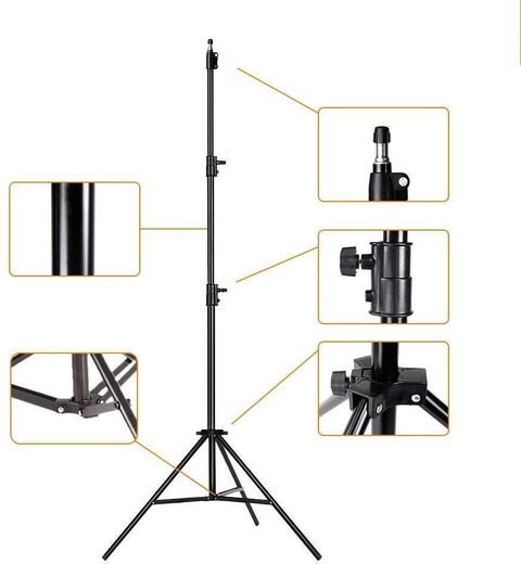 Flipkart SmartBuy 7 Feet Aluminum Alloy Studio Light Stand Tripod (Black, Supports Up to 10000 g) Tripod (Black, Supports Up to 10000 g) - Image 7