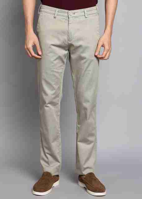 KILLER Men Slim Fit Light Green Cotton Blend Trousers - Image 5