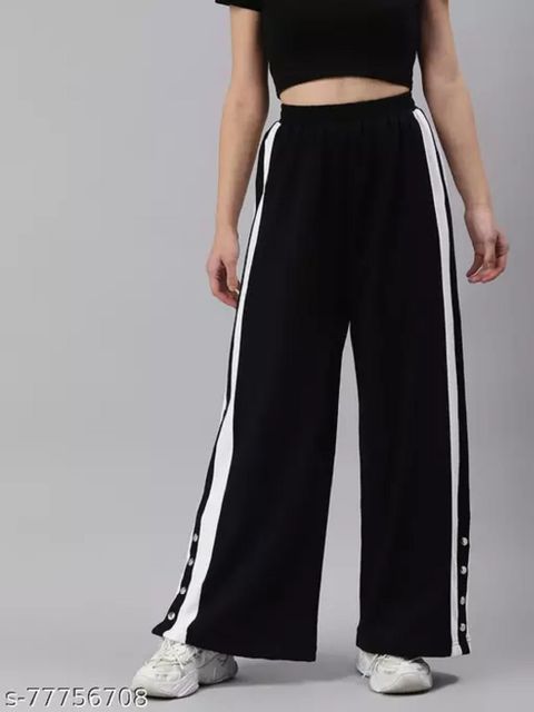 GREEN-SHADE Women Regular Fit Black Polyester Trousers - Image 7