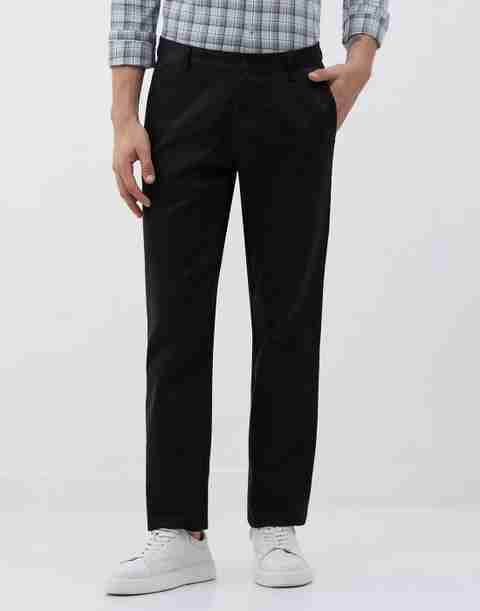 Blackberrys Men Slim Fit Black Cotton Blend Trousers - Image 5