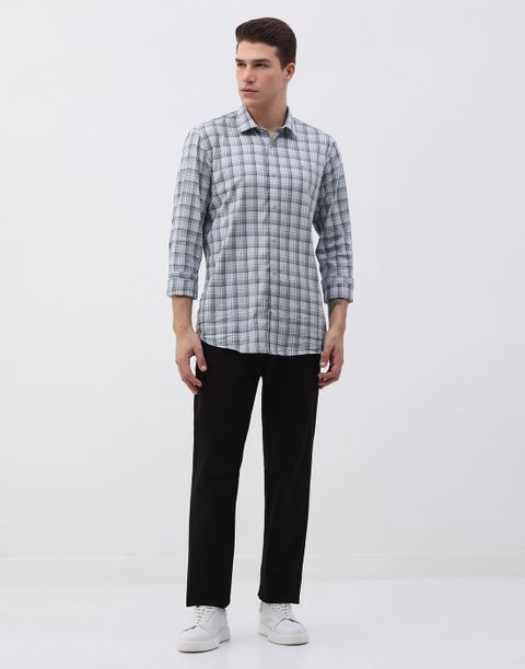 Blackberrys Men Slim Fit Black Cotton Blend Trousers - Image 7