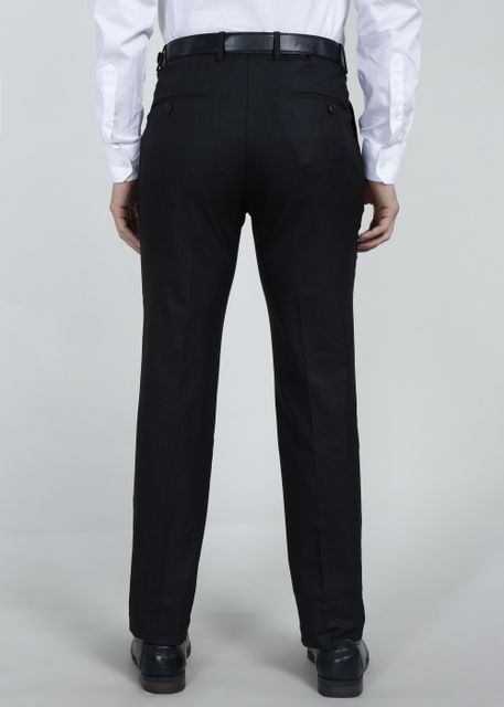 PETER ENGLAND Men Slim Fit Black Polyester Trousers - Image 8
