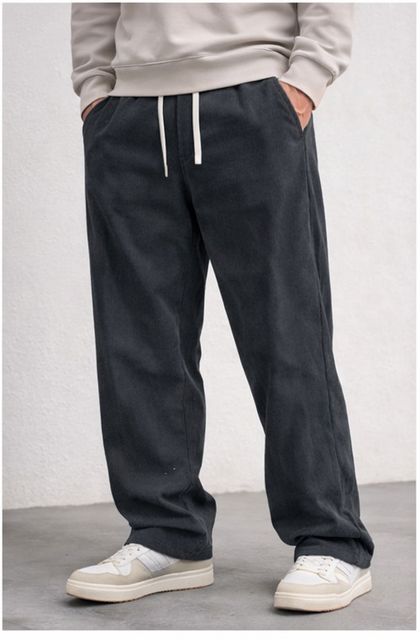 METRONAUT Relaxed Men Corduroy Trousers Beige - Image 8