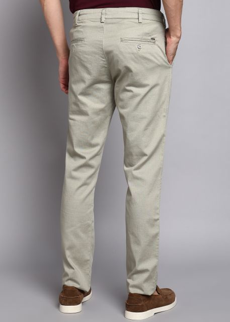 KILLER Men Slim Fit Light Green Cotton Blend Trousers - Image 8