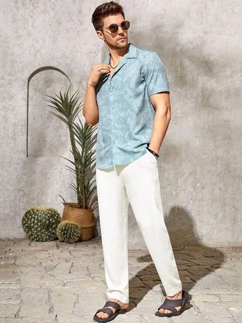 TAGDO Men Regular Fit White Cotton Blend Trousers - Image 7