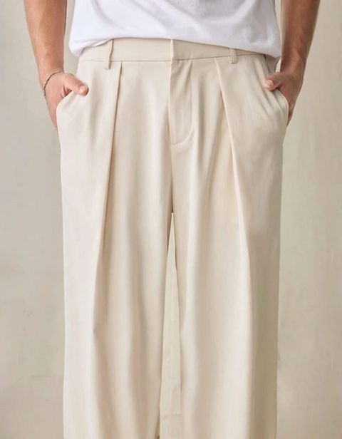 Broadstar Men Straight Fit Beige Polyester Trousers - Image 7