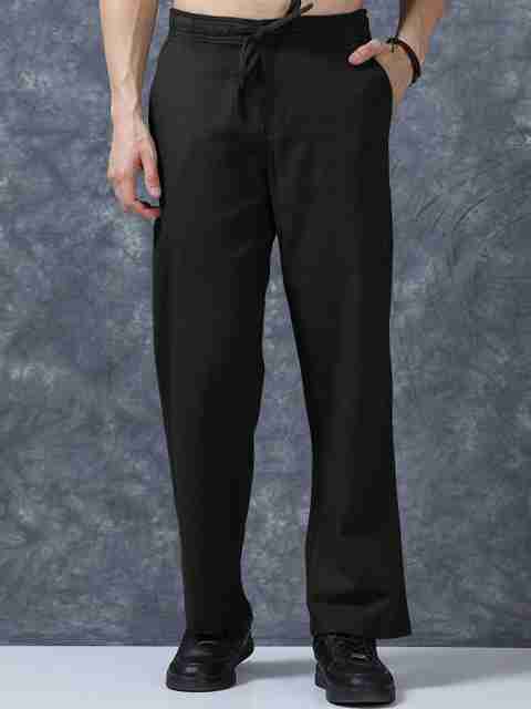 Plus91 Men Relaxed Black Pure Linen Trousers - Image 5
