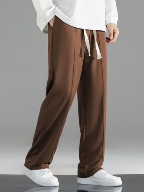 SAVAYO Men's Straight Fit Trousers (Pack of 2, Brown & White) - Image 8