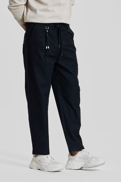 Snitch Men Regular Fit Black Polyester Trousers - Image 7
