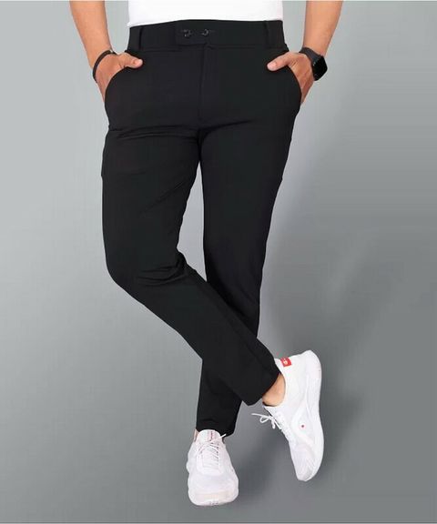 DKB CREATIONS Men Regular Fit Lycra Blend Trousers (Pack of 2, Blue & - Image 6