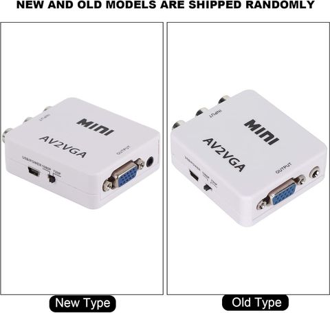 Sancy Mini HD AV to VGA Video Converter with 3.5mm Audio (White) - Image 4