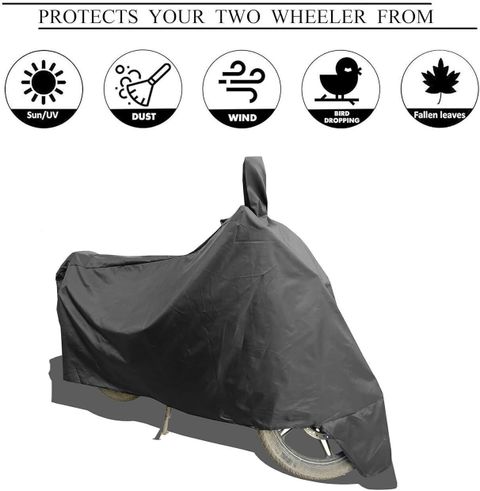 Kanisha Waterproof Two Wheeler Cover for Hero Splendor Plus, Grey - Image 7