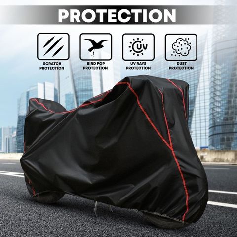 AutoGalaxy Waterproof Two Wheeler Cover for Hero (Xtreme, Black, Red) - Image 6