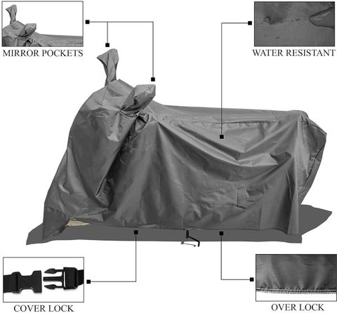Kanisha Waterproof Two Wheeler Cover for Hero Splendor Plus, Grey - Image 6