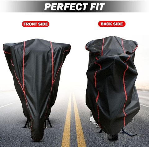 AutoGalaxy Waterproof Two Wheeler Cover for Hero (Xtreme, Black, Red) - Image 5