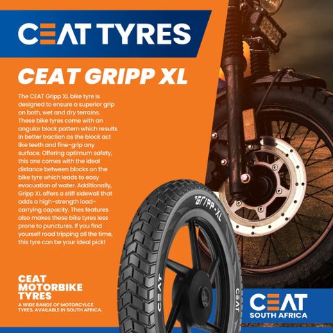 CEAT 90/90-19 GRIPP XL F TT 52P 90/90-19 Front Two Wheeler Tyre (Dual Sport, Offroad Knobbies, Racing Slicks, Street, Tube) - Image 5