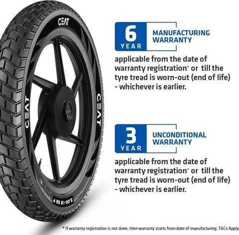 CEAT Milaze 90/100-10 X5 TL Two Wheeler Tyre - Image 6