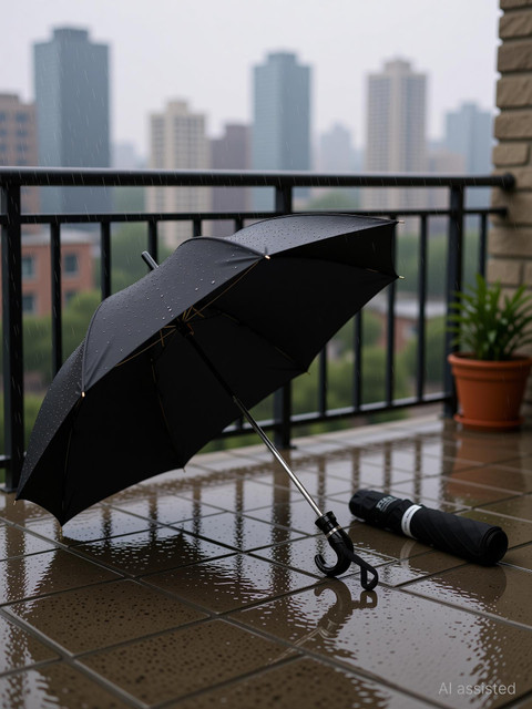 Adi K.C.Paul & Sons REX 2 FOLD Umbrella for men & women | Black