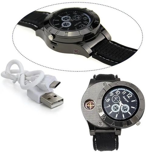 Divine Creation C50 USB Charging Watch Lighter Black - Image 3