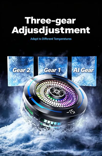 Cubonic AI Mode RGB Cooling Pad with Adjustable Height (Black) - Image 4